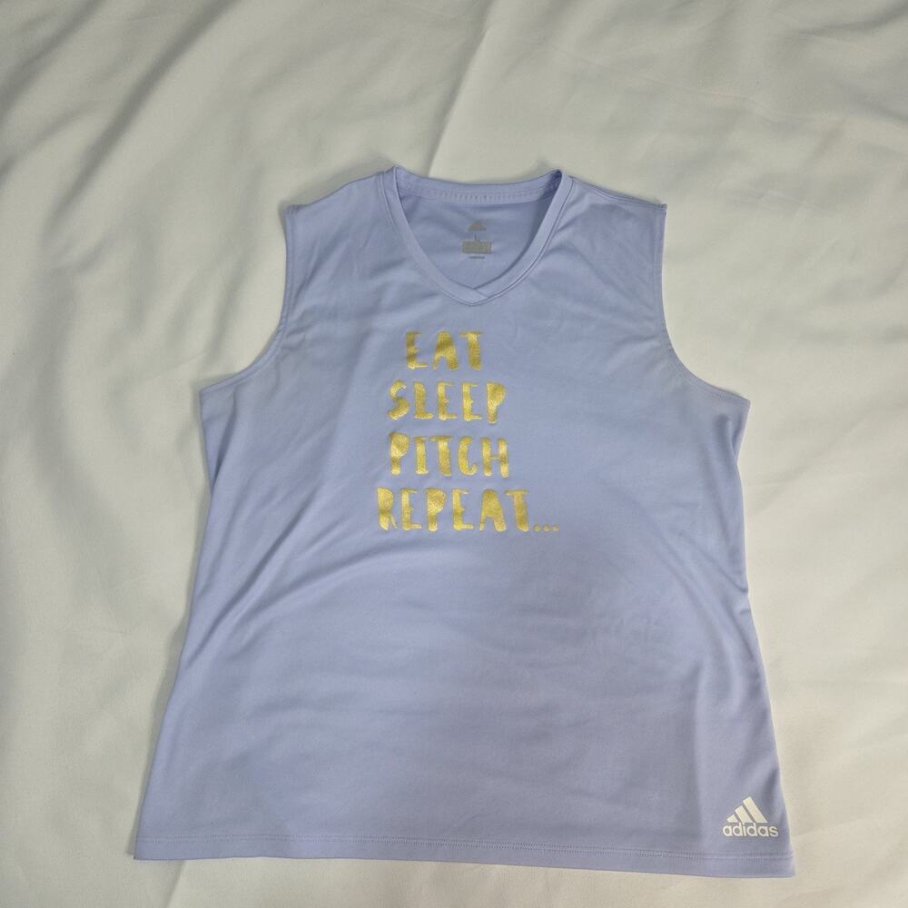 Adidas Women’s L Eat Sleep Pitch Repeat Tank Top